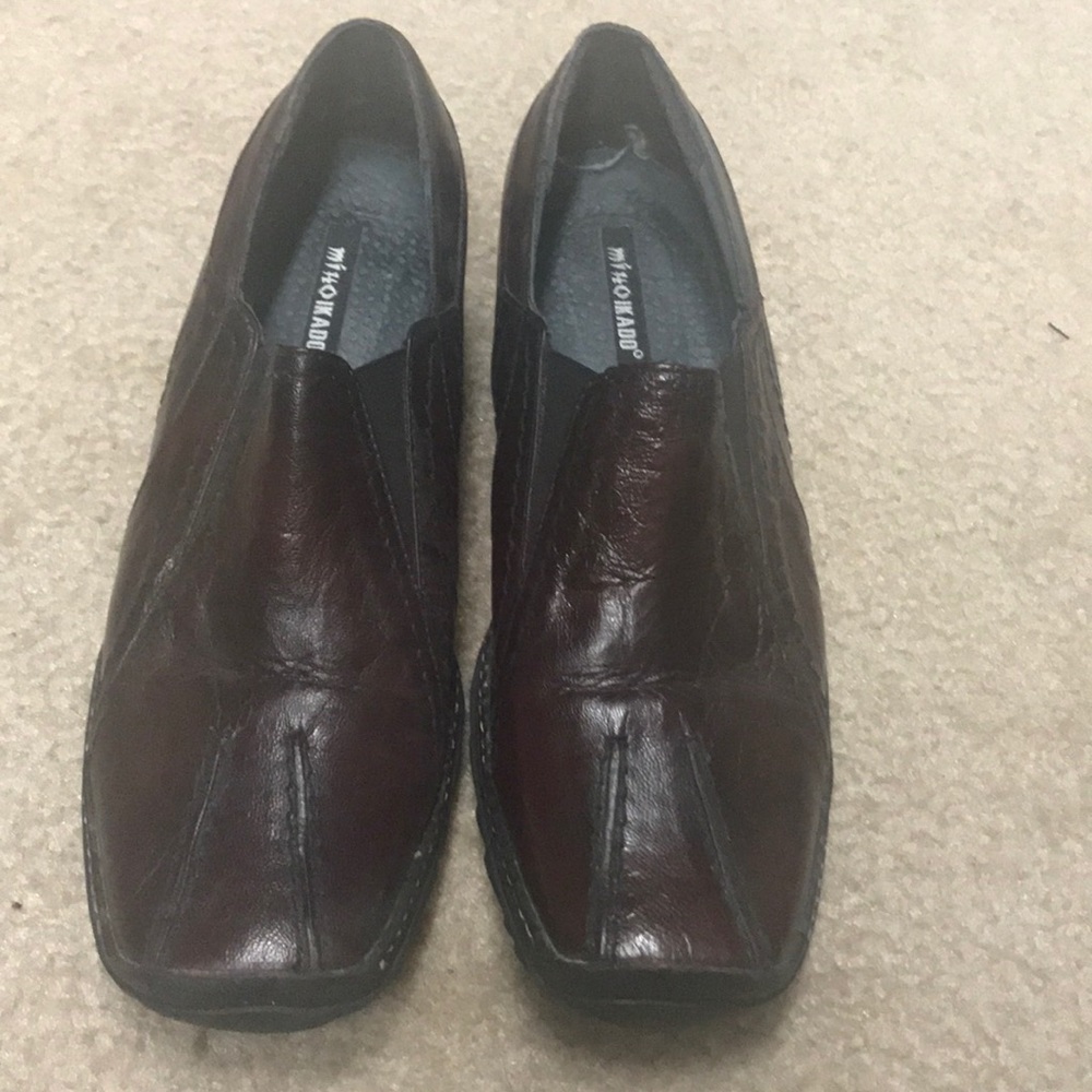 Burgundy shoes